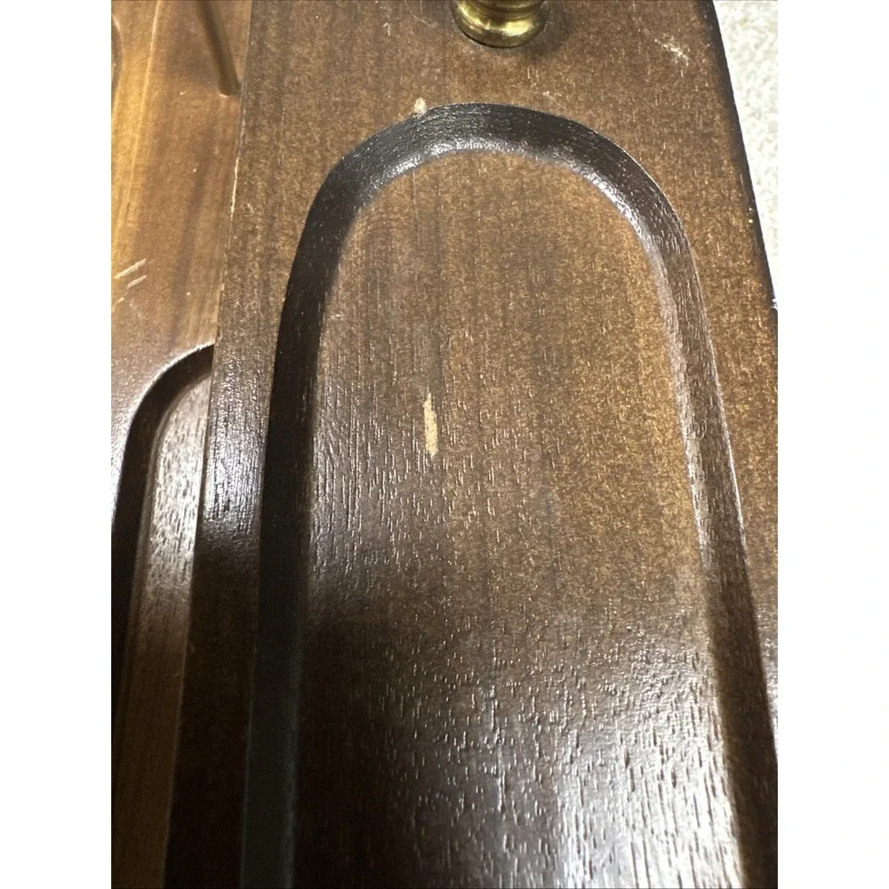 mid-century modern men's dresser valet and desk organizer Vintage Brass Accents